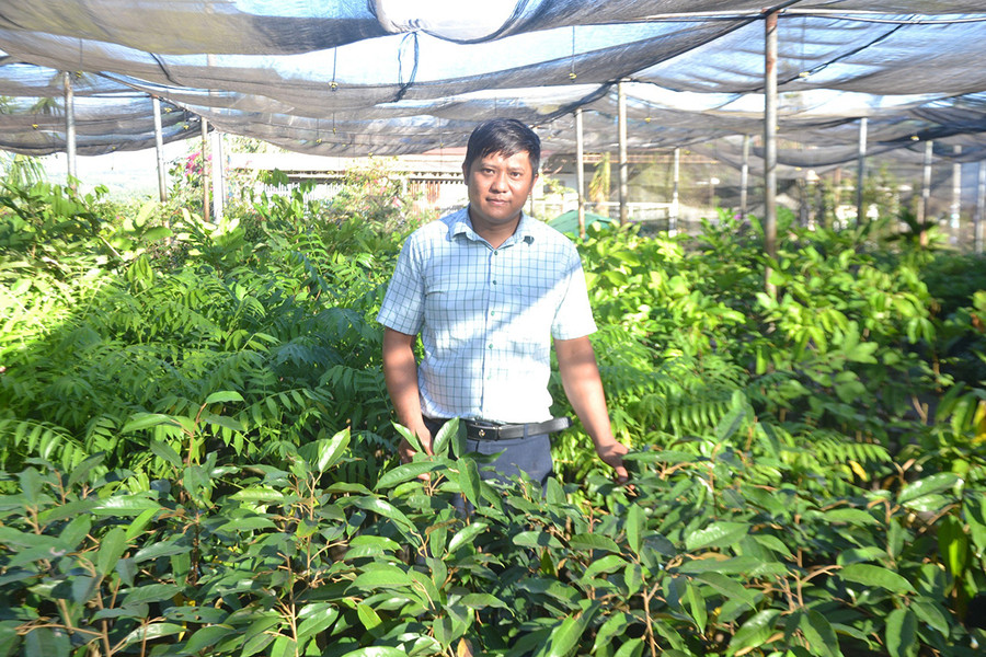 Anh Nguyễn Chí Nguyên (ở thôn 6, xã Ia Tô, huyện Ia Grai) làm giàu từ việc ươm cây giống, nhưng không quên làm từ thiện. Ảnh: Hoàng Cư Anh Nguyễn Chí Nguyên (ở thôn 6, xã Ia Tô, huyện Ia Grai) làm giàu từ việc ươm cây giống, nhưng không quên làm từ thiện. Ảnh: Hoàng Cư