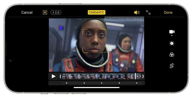 Chế độ Cinematic có trên iPhone 13 trở về sau. Ảnh APPLE Chế độ Cinematic có trên iPhone 13 trở về sau. Ảnh APPLE