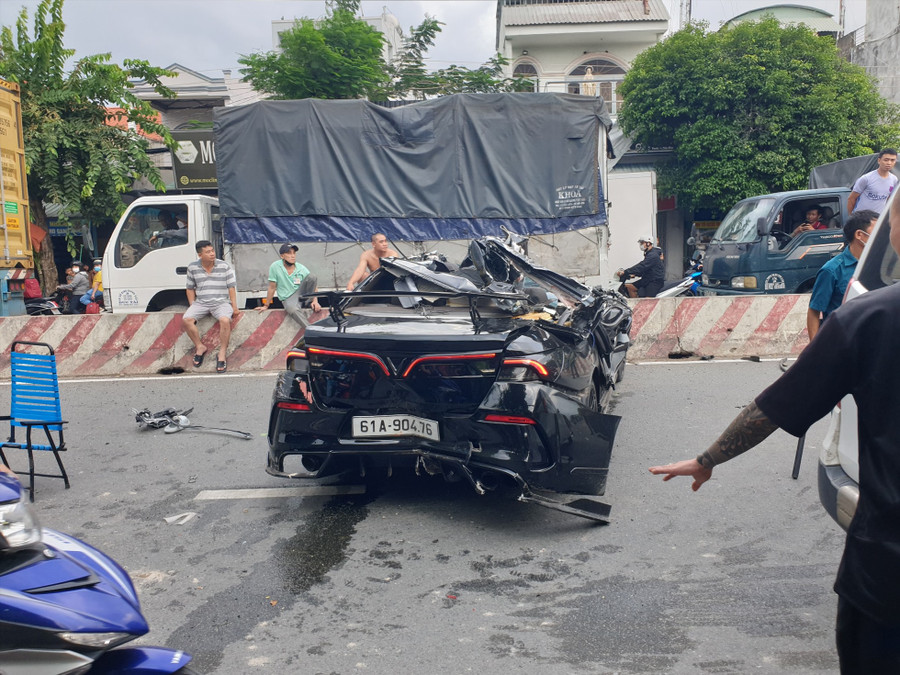 Hiện trường vụ tai nạn. Ảnh: Đình Trọng