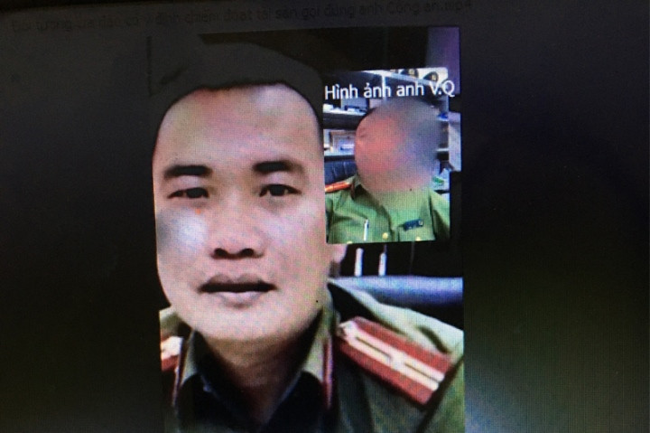 Hình đối tượng dùng để gọi video zalo. (Ảnh: Công an Cao Bằng). Hình đối tượng dùng để gọi video zalo. (Ảnh: Công an Cao Bằng).