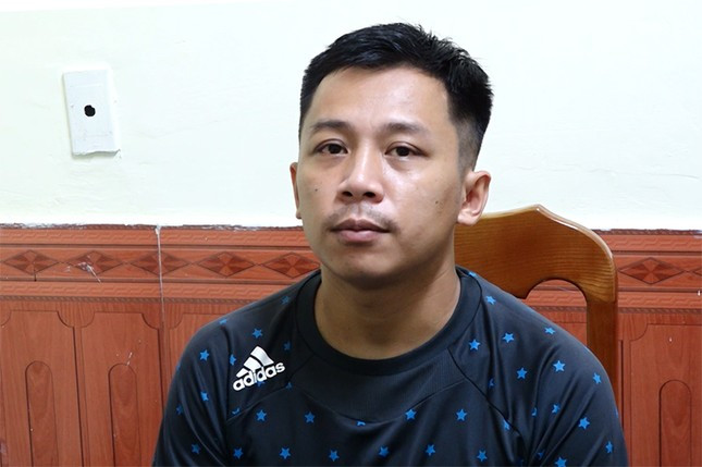 Đối tượng Phạm Anh Trường tại cơ quan điều tra. Đối tượng Phạm Anh Trường tại cơ quan điều tra.