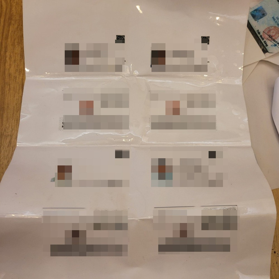 Tang vật thu giữ. Tang vật thu giữ.