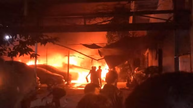 Hiện trường vụ cháy. Ảnh: OFFB