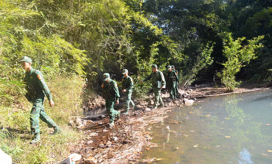 Bộ đội Biên phòng tỉnh tuần tra phòng-chống tội phạm. Ảnh: Vĩnh Hoàng