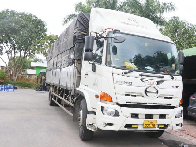 Xe tải do tài xế Phan Thanh T. điều khiển (Ảnh Công an)