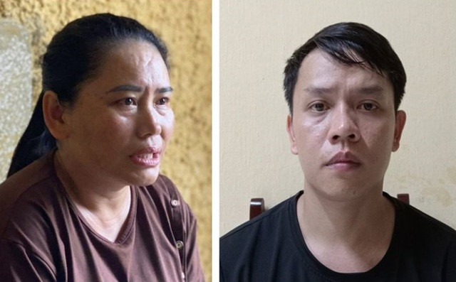 Hai người trong đường dây buôn bán động vật hoang dã vừa được Công an thị xã Nghi Sơn bóc gỡ thành công. Ảnh: Công an Thanh Hóa