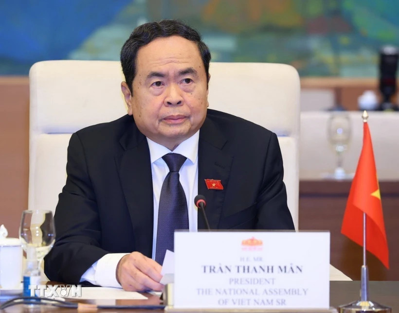 Chủ tịch Quốc hội Trần Thanh Mẫn. (Ảnh: Văn Điệp/TTXVN) Chủ tịch Quốc hội Trần Thanh Mẫn. (Ảnh: Văn Điệp/TTXVN)