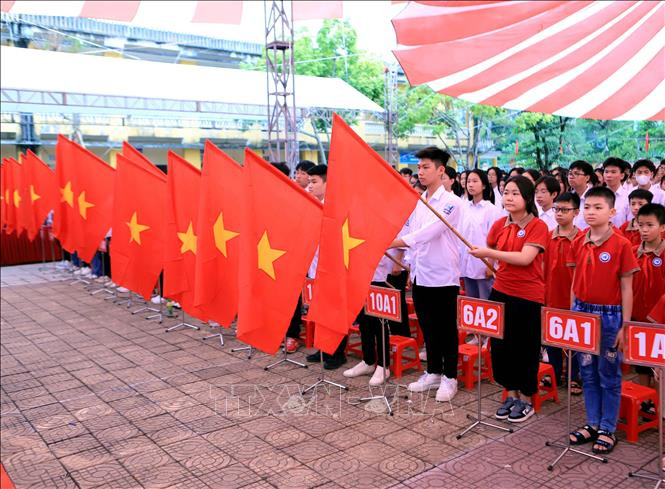 Lễ khai giảng năm học 2023-2024 tại Trường Cao đẳng Sư phạm Thái Bình và các cơ sở giáo dục trực thuộc. Ảnh: Thế Duyệt/TTXVN Lễ khai giảng năm học 2023-2024 tại Trường Cao đẳng Sư phạm Thái Bình và các cơ sở giáo dục trực thuộc. Ảnh: Thế Duyệt/TTXVN