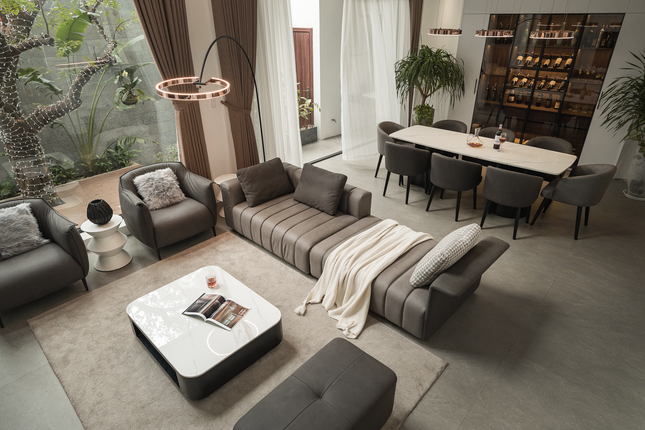 Tổng thể căn nhà như một resort nhỏ, đầy đủ tiện nghi.