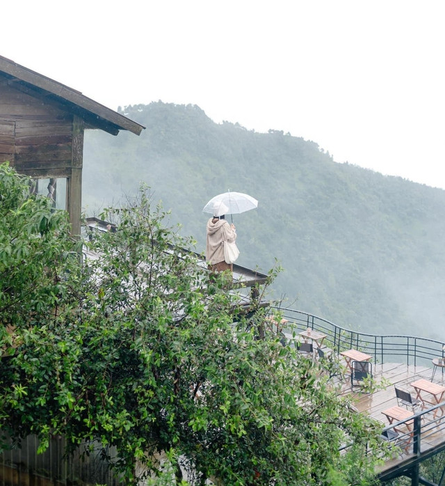 Những ngày trời mưa ẩm ướt, sương mù bao quanh quán cà phê. TIỆM CÀ PHÊ MỊ ƠI