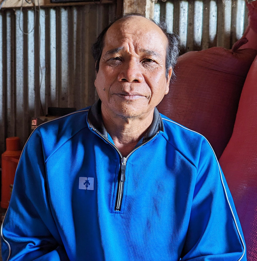 Nhân chứng Puih Ayôk, em trai ruột của Puih Glớ. Ảnh: N.Q.T Nhân chứng Puih Ayôk, em trai ruột của Puih Glớ. Ảnh: N.Q.T