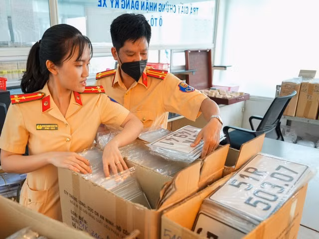 Biển số định danh được cấp và quản lý theo mã định danh của chủ xe. Ảnh: ĐỘC LẬP