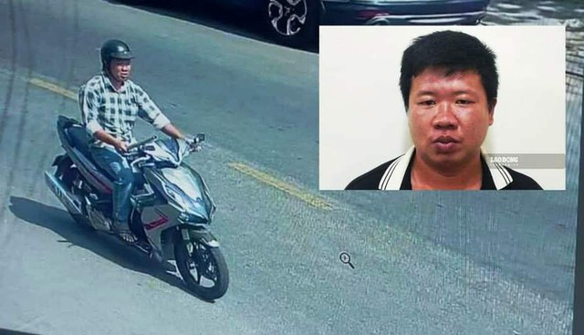 Đối tượng Lầu Vũ Nhật Đăng - nghi phạm dùng típ sắt đánh người, bị nhận dạng qua camera giám sát, ảnh: , người dân cung cấp