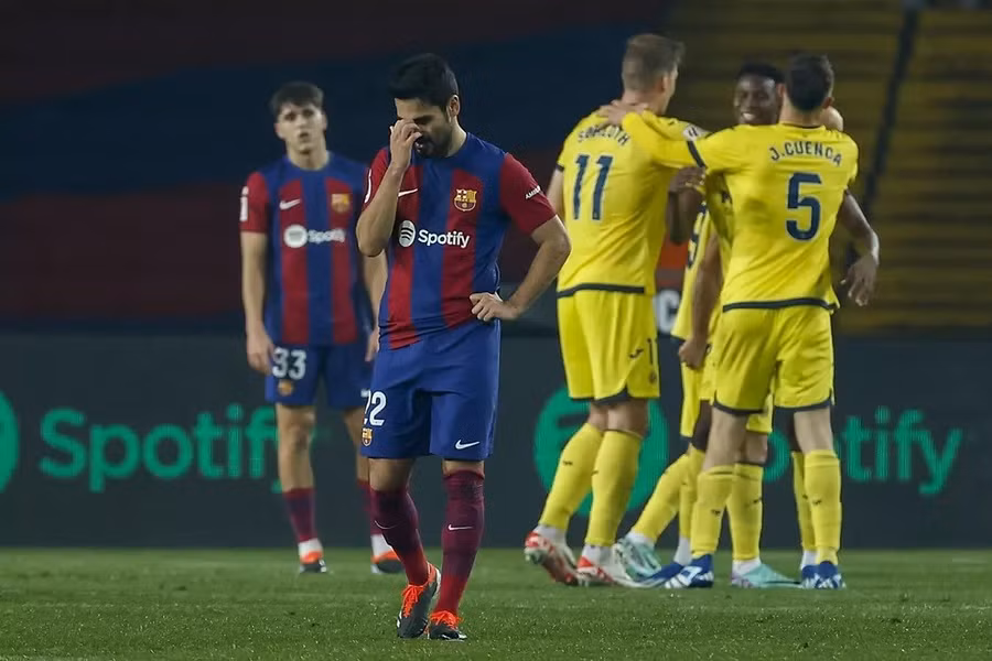 Barcelona thua Villarreal trên sân nhà. (Nguồn: AP)