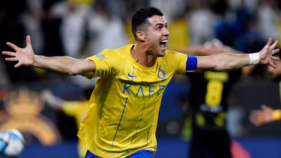 Ronaldo thăng hoa trong ngày Saudi Pro League hạ màn. (Nguồn: Getty Images)