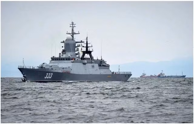 Một chiếc khinh hạm của Nga. Chụp màn hình TASS