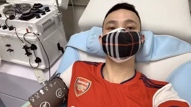 Anh Thanh thường xuyên đi hiến máu và hiến tiểu cầu.