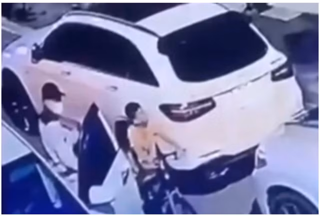 Đối tượng Nguyễn Đức Trung khi bắt cóc cháu bé 7 tuổi. CHỤP MÀN HÌNH