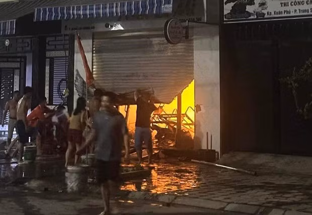 Hiện trường vụ cháy khiến hai bà cháu thiệt mạng. (Nguồn: Vietnamnet)