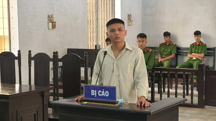 Bị cáo Lê Công Tuấn tại phiên xử sơ thẩm.