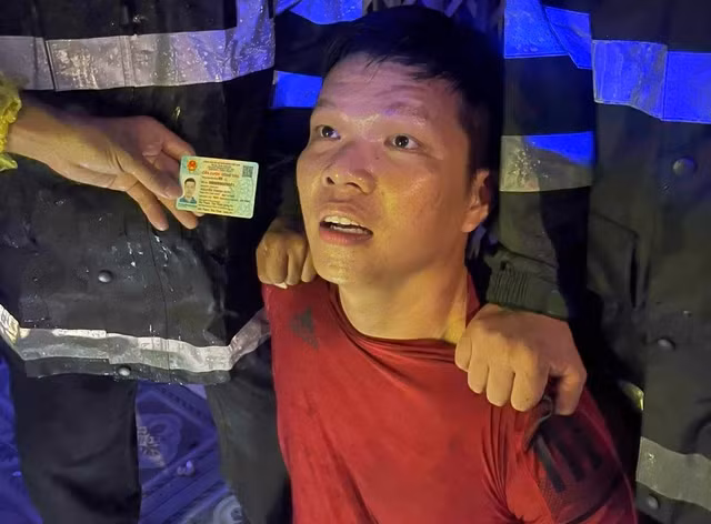 Nghi phạm Nguyễn Thanh Sơn bị bắt tại Đồng Nai khi đang lẩn trốn lên Lâm Đồng. Ảnh: H.K