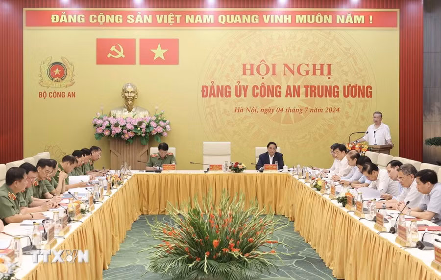Hội nghị Đảng ủy Công an Trung ương. (Nguồn: TTXVN)