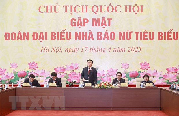 Chủ tịch Quốc hội Vương Đình Huệ phát biểu. (Ảnh: Doãn Tấn/TTXVN)