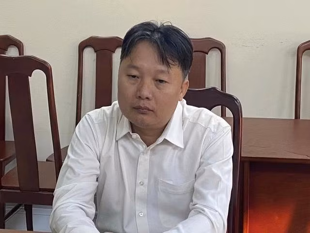 Ông Vũ Xuân Đồng tại cơ quan công an. Ảnh: CACC