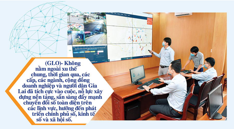 Kỹ thuật viên xử lý thông tin hình ảnh qua camera tại Trung tâm Điều hành đô thị thông minh TP. Pleiku. Ảnh: Đ.T Kỹ thuật viên xử lý thông tin hình ảnh qua camera tại Trung tâm Điều hành đô thị thông minh TP. Pleiku. Ảnh: Đ.T