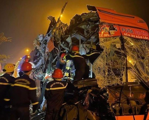 Hiện trường vụ tai nạn.