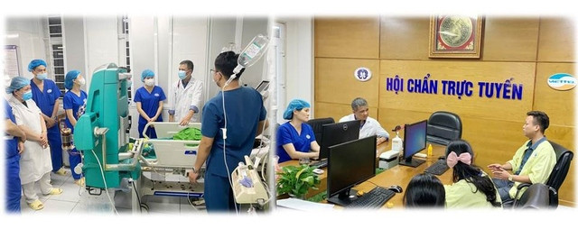 Bác sĩ Nguyễn Trung Nguyên, trực tiếp hỗ trợ chuyên môn và tư vấn cho gia đình người bệnh tại Khoa Hồi sức tích cực – Chống độc.