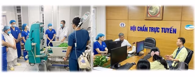 Bác sĩ Nguyễn Trung Nguyên, trực tiếp hỗ trợ chuyên môn và tư vấn cho gia đình người bệnh tại Khoa Hồi sức tích cực – Chống độc.