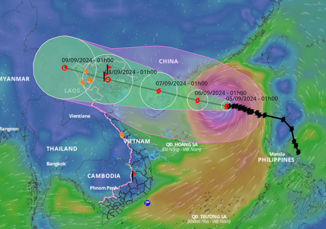 Bão YAGI mạnh lên thành siêu bão trong hôm nay. Bão YAGI mạnh lên thành siêu bão trong hôm nay.