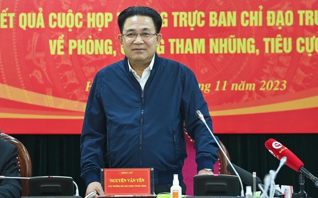 Phó trưởng Ban Nội chính Trung ương Nguyễn Văn Yên. Phó trưởng Ban Nội chính Trung ương Nguyễn Văn Yên.