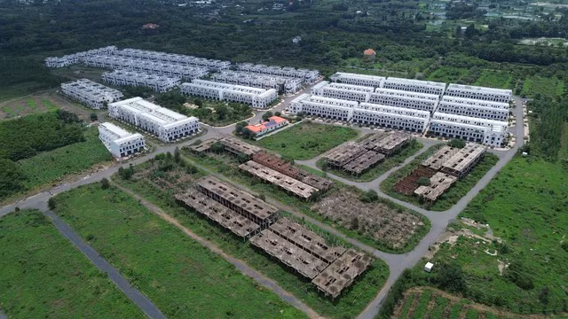 Khu dân cư Tân Thịnh, nơi có 680 căn nhà xây dựng trái phép. Ảnh: CÔNG AN ĐỒNG NAI CUNG CẤP