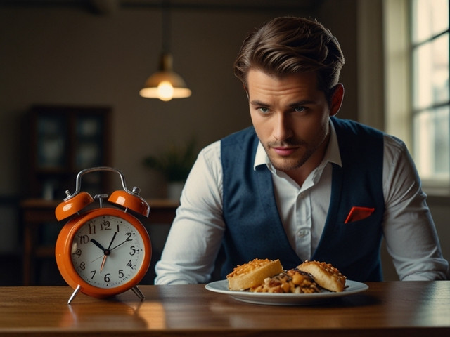 Một số nghiên cứu nhỏ khiến quý ông lo ngại rằng kiểu ăn kiêng "nhịn ăn gián đoạn" sẽ gây suy giảm ham muốn tình dục và khối lượng cơ - Ảnh AI: Anh Thư Một số nghiên cứu nhỏ khiến quý ông lo ngại rằng kiểu ăn kiêng "nhịn ăn gián đoạn" sẽ gây suy giảm ham muốn tình dục và khối lượng cơ - Ảnh AI: Anh Thư