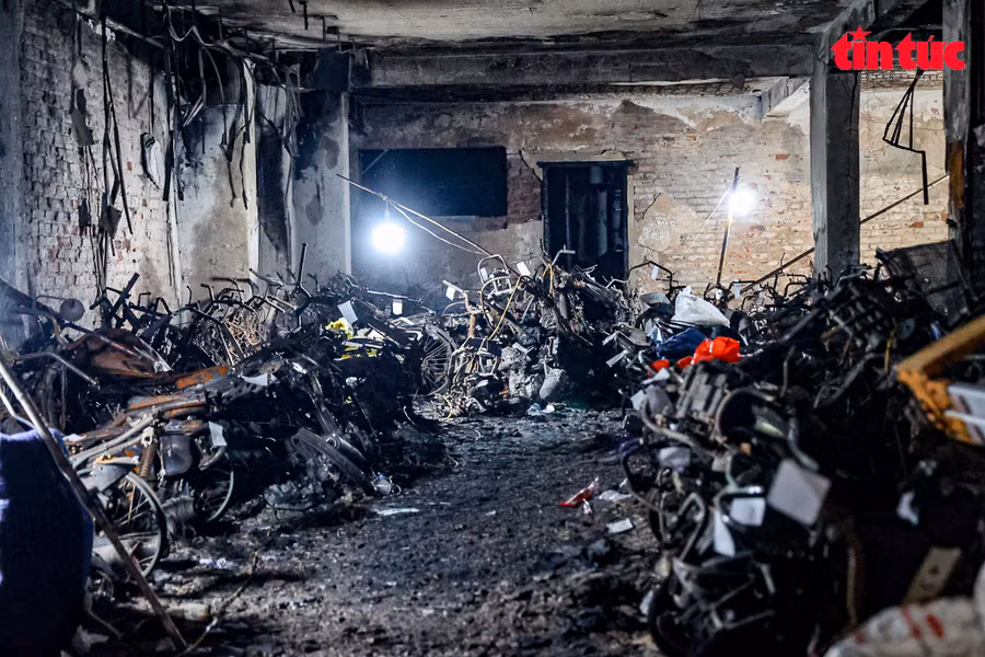 Hiện trường vụ cháy. Ảnh: Trung Nguyên/Báo Tin tức