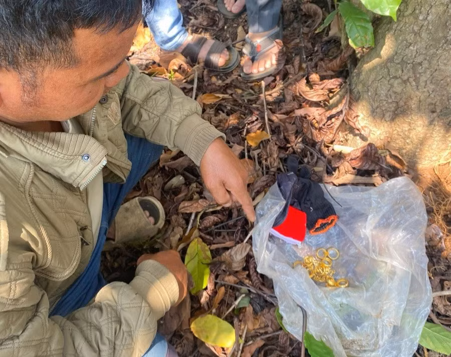 Số vàng được đối tượng cất giấu sau vườn cà phê
