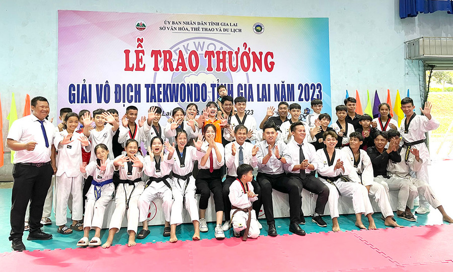 Taekwondo Krông Pa trong những năm qua luôn nằm trong tốp các đơn vị dẫn đầu của tỉnh. Ảnh: L.V.N