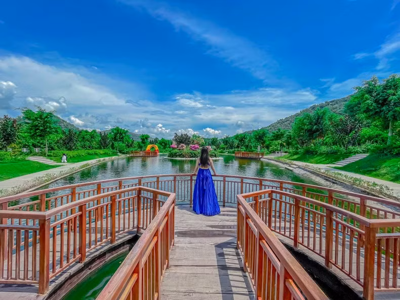 Không gian du lịch xanh ấn tượng.