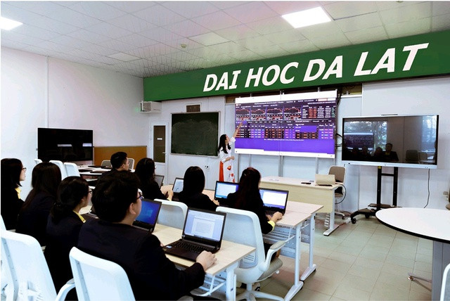 Một phòng học ở Trường ĐH Đà Lạt. Ảnh A.T Một phòng học ở Trường ĐH Đà Lạt. Ảnh A.T
