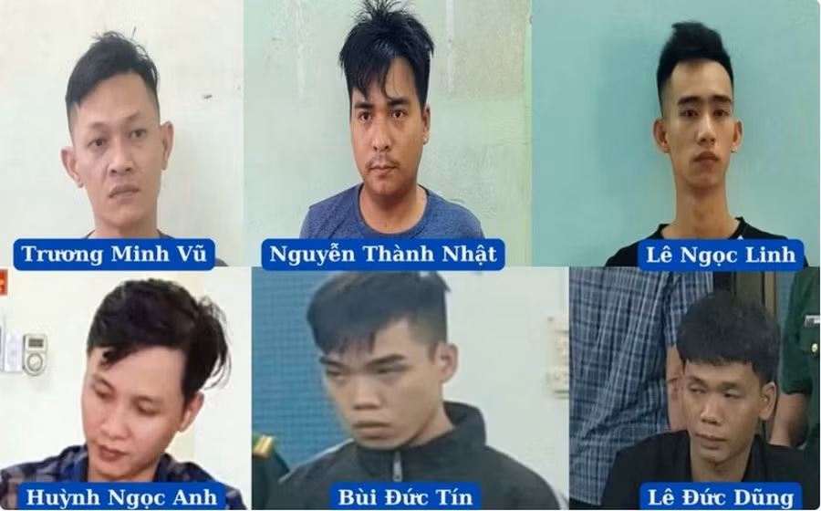 Sáu đối tượng bị bắt vì có hành vi mua bán người dưới 16 tuổi ở các tỉnh Bình Định, Phú Yên, Kon Tum. (Ảnh: Công an cung cấp)