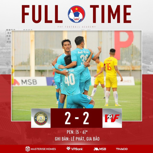 U21 Thanh Hóa không thể tạo nên bất ngờ và để U21 PVF giành chiến thắng sau loạt sút 11 m U21 Thanh Hóa không thể tạo nên bất ngờ và để U21 PVF giành chiến thắng sau loạt sút 11 m