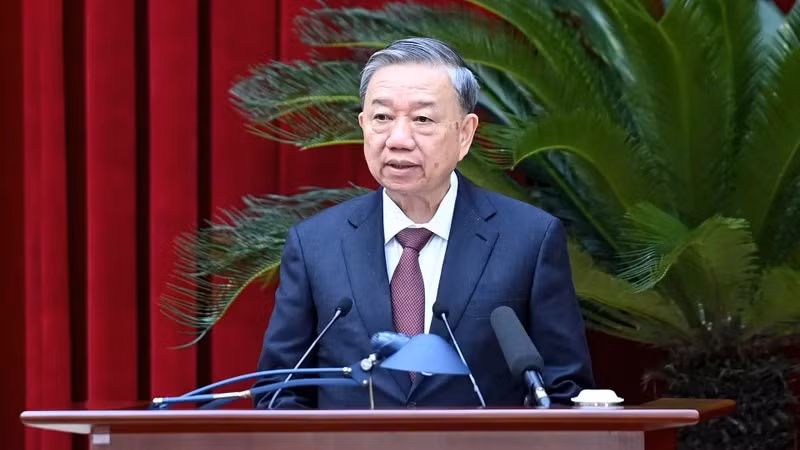 Tổng Bí thư, Chủ tịch nước Tô Lâm phát biểu bế mạc Hội nghị Trung ương 10 khóa XIII. (Ảnh: ĐĂNG KHOA) Tổng Bí thư, Chủ tịch nước Tô Lâm phát biểu bế mạc Hội nghị Trung ương 10 khóa XIII. (Ảnh: ĐĂNG KHOA)