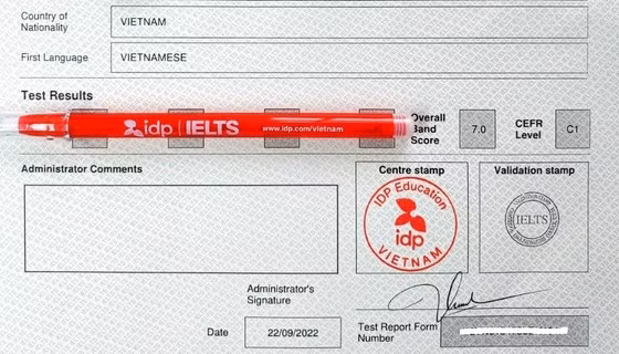 Chứng chỉ IELTS cấp sau ngày 10-9-2022 vẫn được dùng để xét miễn thi bài thi ngoại ngữ