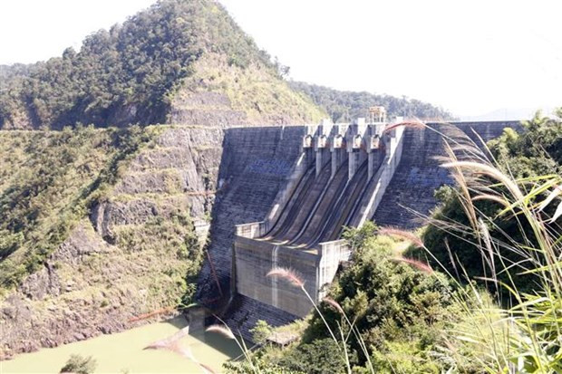 Đập thủy điện nhà máy Xekamane 1 tại tỉnh Attapeu, Nam Lào do Công ty TNHH Xekamane 1, công ty con của Công ty cổ phần Phát triển điện Việt Lào - Tổng Công ty Sông Đà xây dựng. (Ảnh: Phạm Kiên/TTXVN)