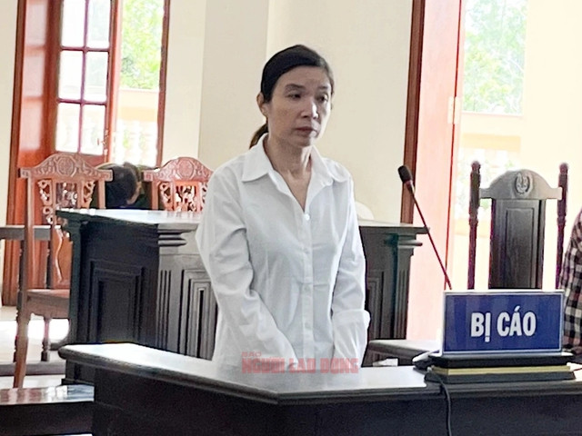 Nguyễn Phạm Tố Uyên tại tòa.