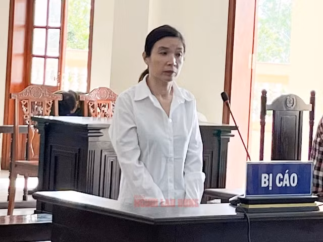 Nguyễn Phạm Tố Uyên tại tòa.