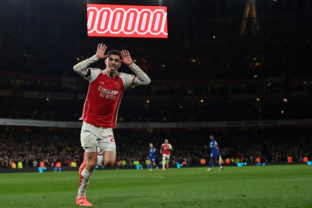 Havertz lập cú đúp giúp Arsenal duy trì hy vọng vô địch Ngoại hạng Anh. Ảnh: AFP Havertz lập cú đúp giúp Arsenal duy trì hy vọng vô địch Ngoại hạng Anh. Ảnh: AFP
