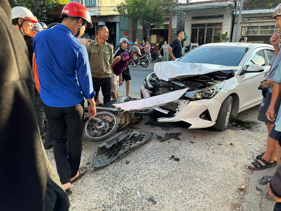 Hiện trường vụ tai nạn. Ảnh: TT